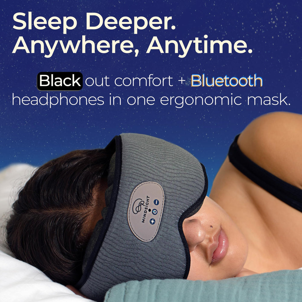Blackout Sleep Mask with Bluetooth Headphones O393