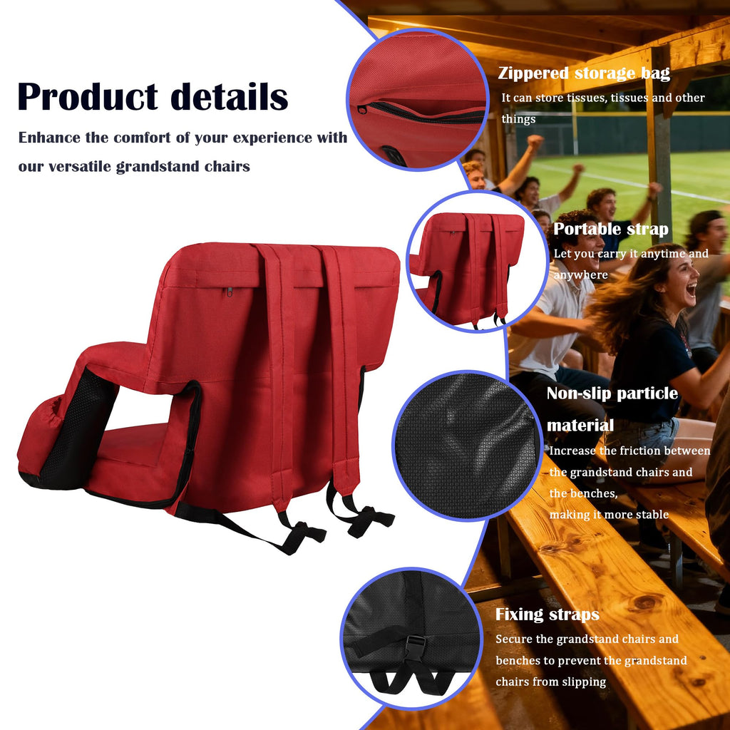 Reclining Bleacher Chair with Back Support S118443