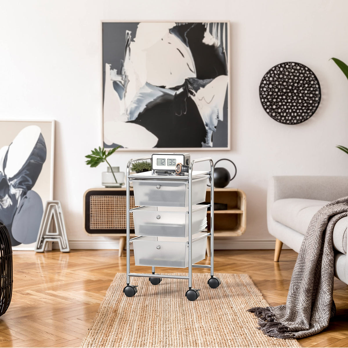 3 Drawers Rolling Utility Cart D88907