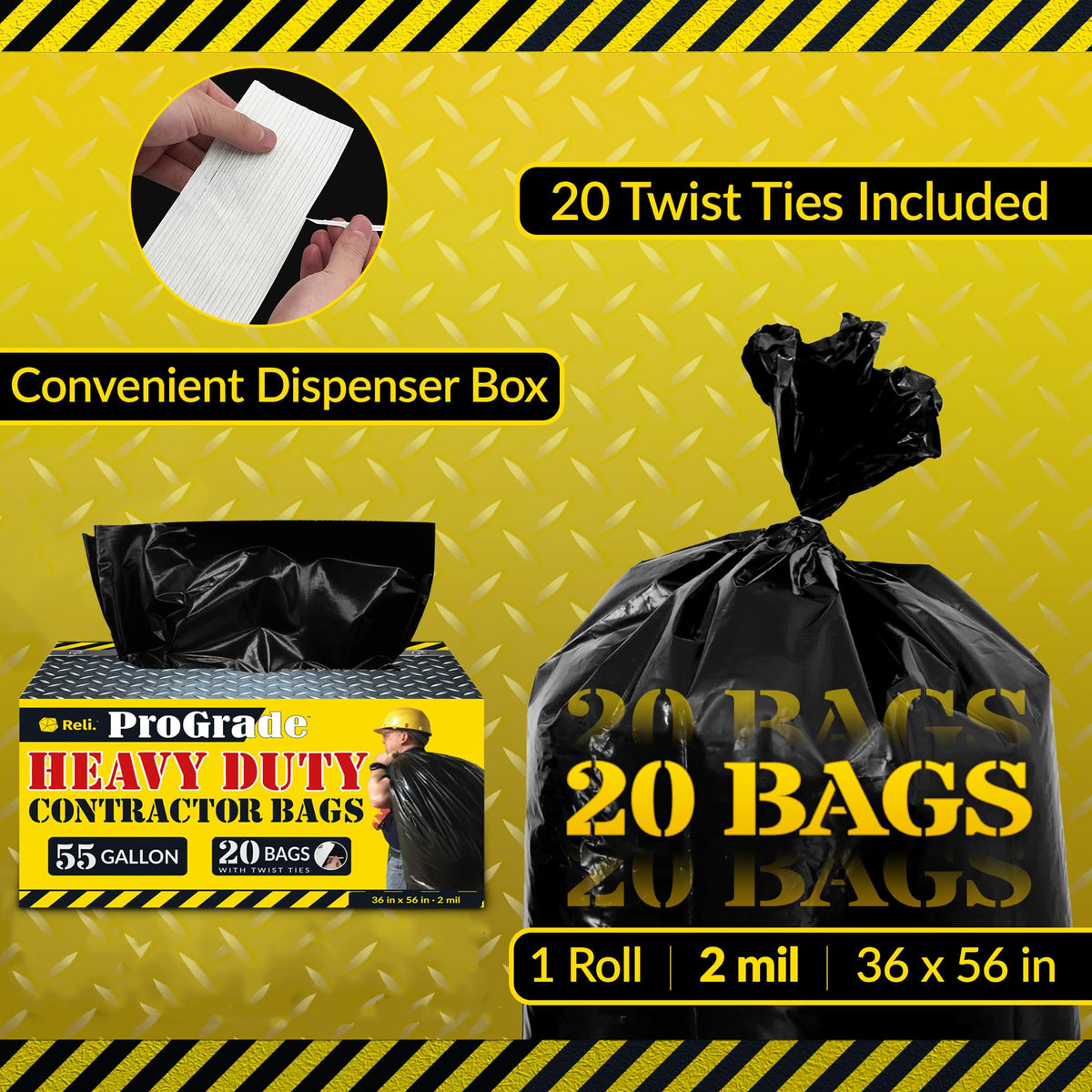 55 Gallon Garbage Bags Q48931
