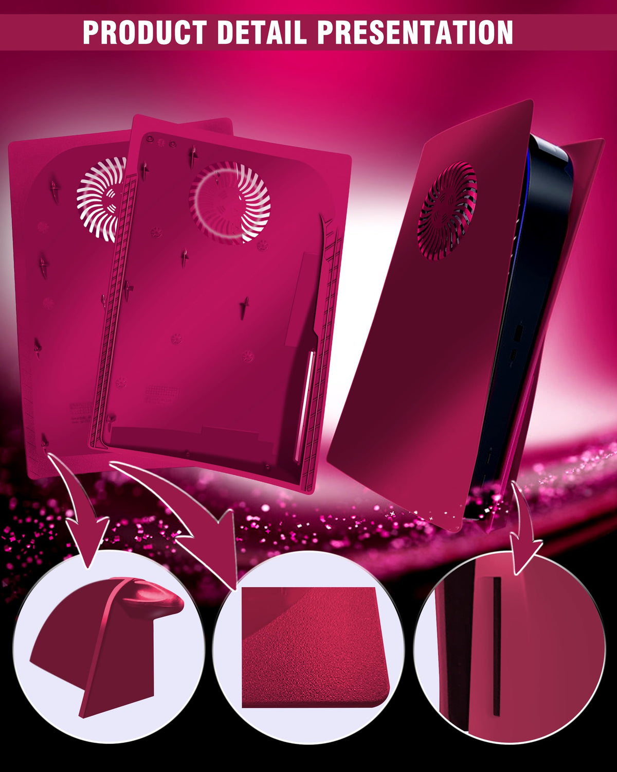 Cosmic Red Vented Faceplate for PS5 Disc Edition R966