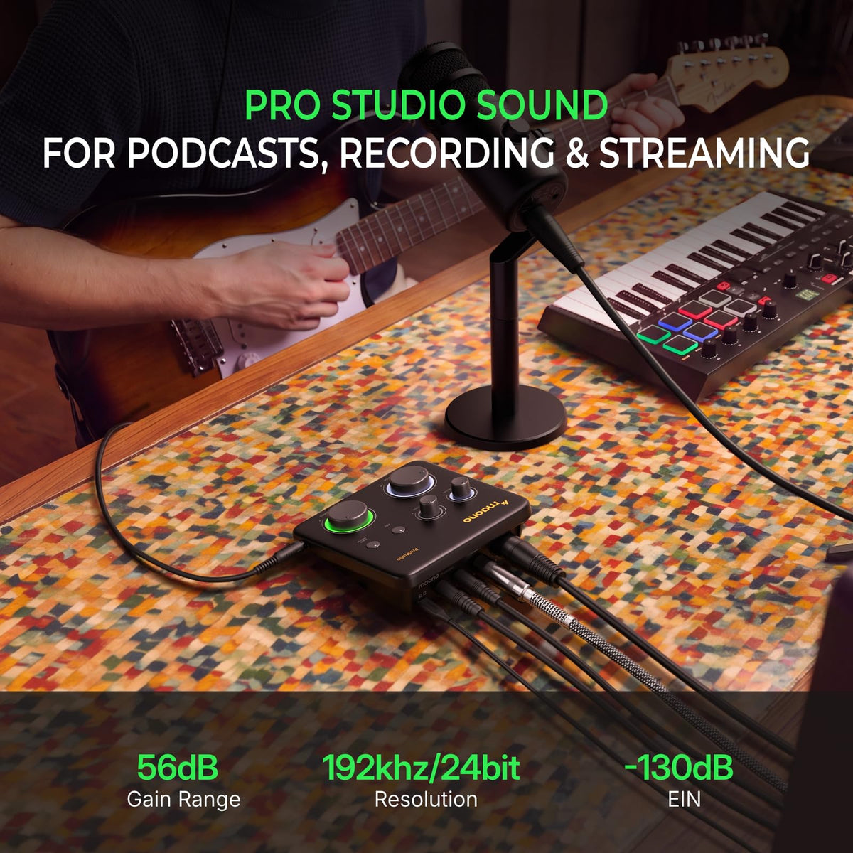 USB Audio Interface for Guitar & Vocals R4321