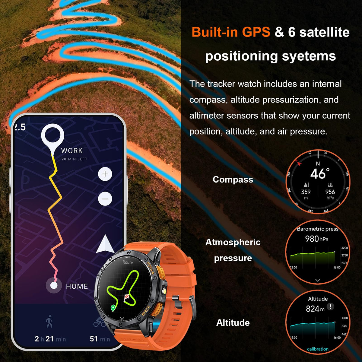 Military Smart Watch with GPS Q687