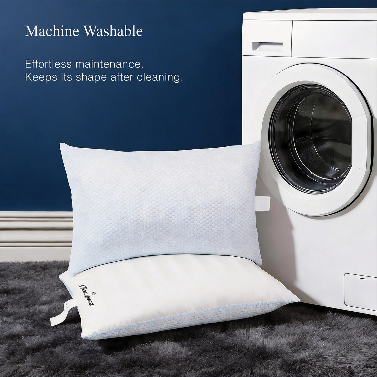 King Size Set of 2 Down Alternative Cooling Pillows L975133