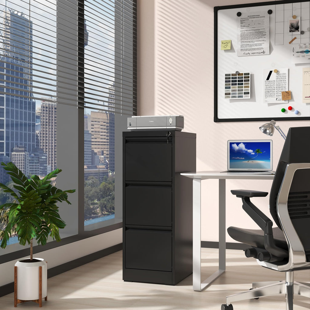 3 Drawer Metal File Cabinet with Lock J71488