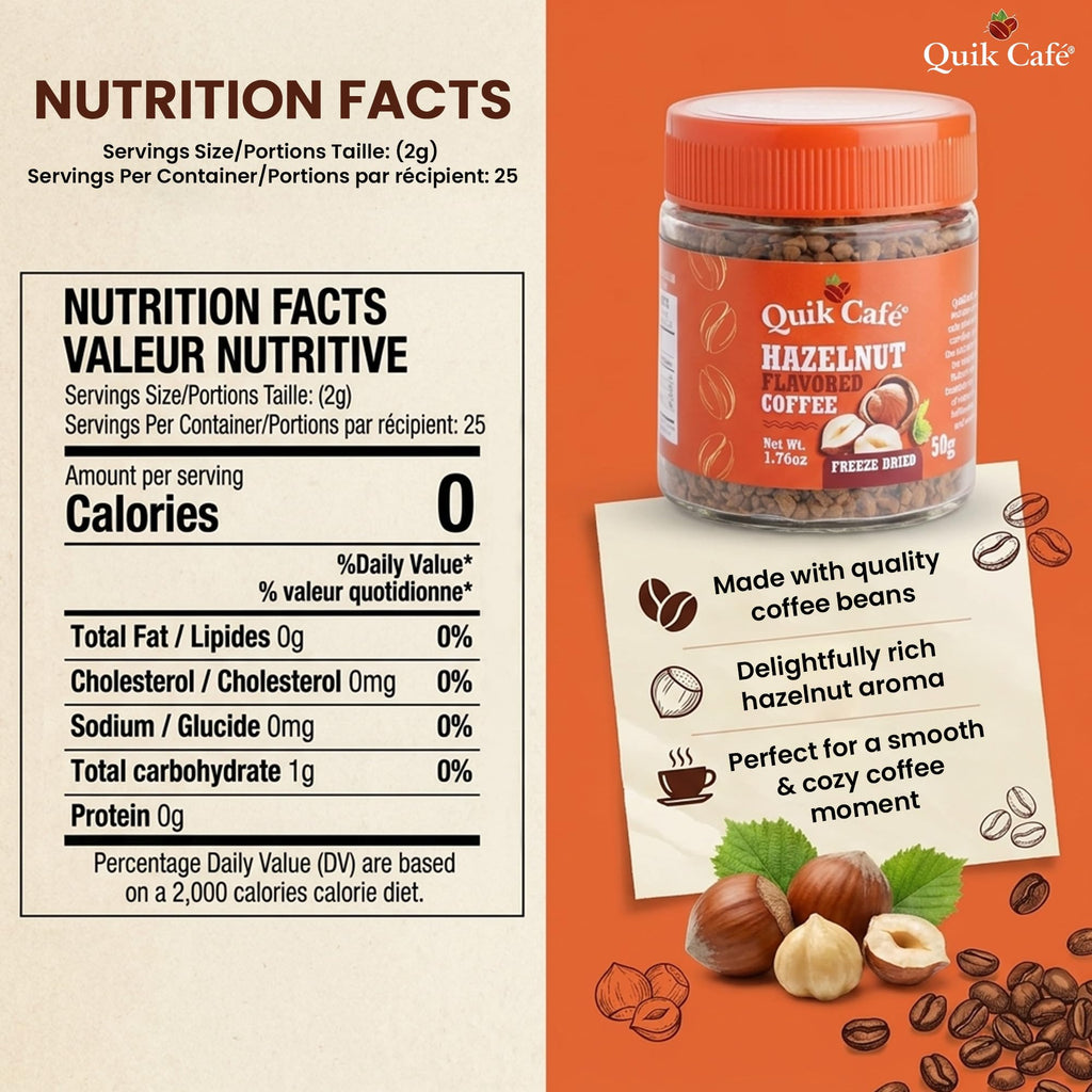 Hazelnut Freeze Dried Instant Coffee 1.76 oz F696155