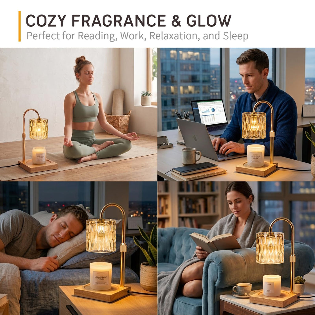 Adjustable Dimmable Candle Warmer Lamp with Timer T44944