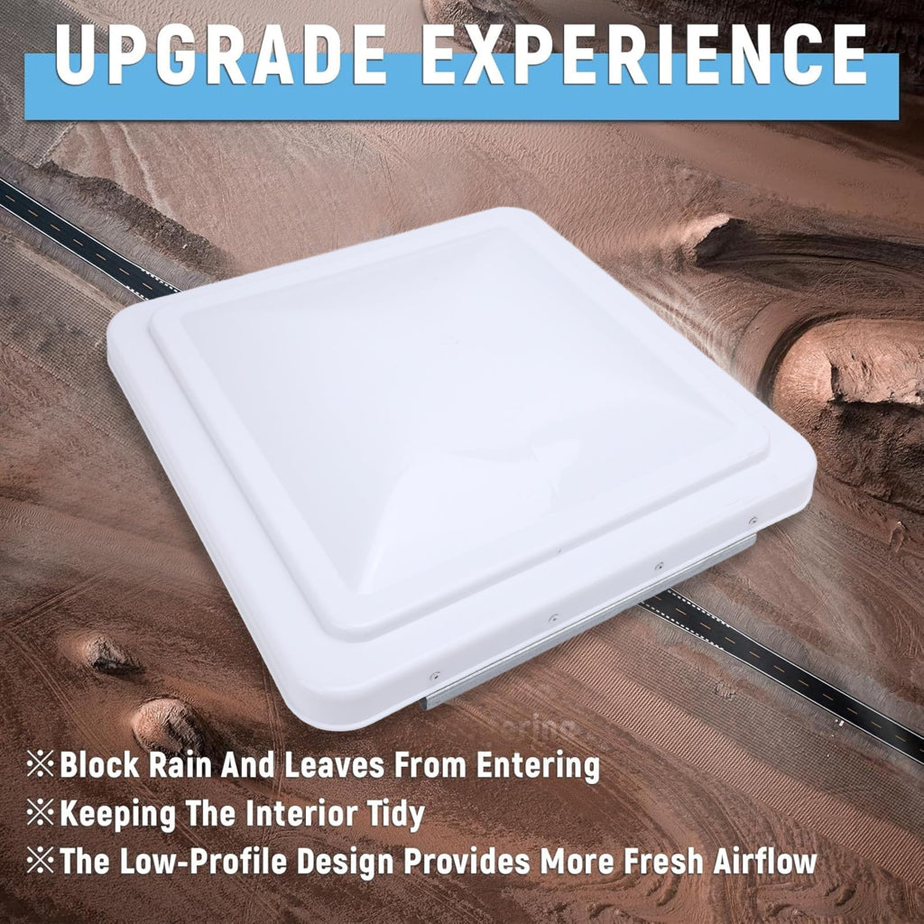 White 14in RV Roof Vent Cover O273