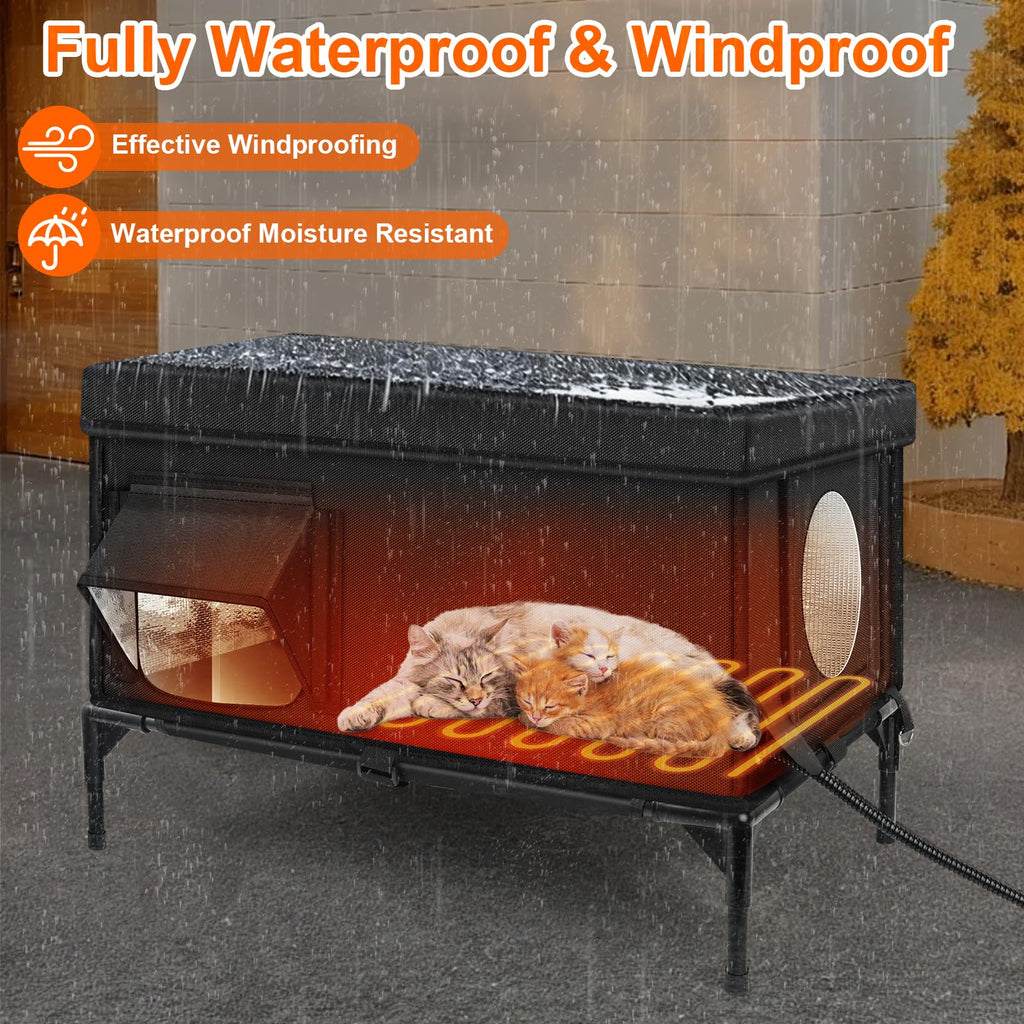 Insulated Heated Cat House X574349