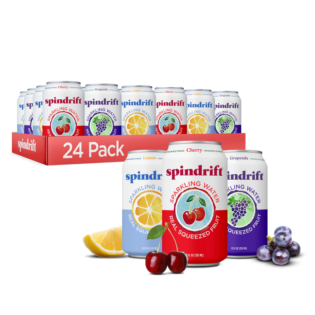 Sparkling Water Variety Pack 12 Fl Oz Cans Pack of 24 T262