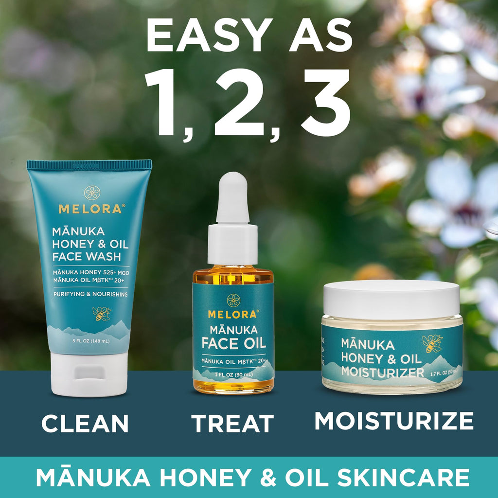 Manuka Honey Moisturizing Face Cream and Face Oil Bundle 1.7 oz W432