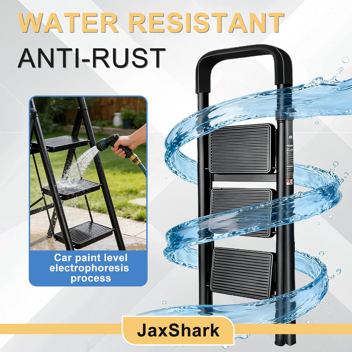 Folding Step Stool with Handrail G6789