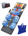 Full Body Massage Mat with Heat, Adjustable Lumbar Traction, Detachable Neck Shiatsu Roller, Airbag Compression, Vibration Massage Pad L73552
