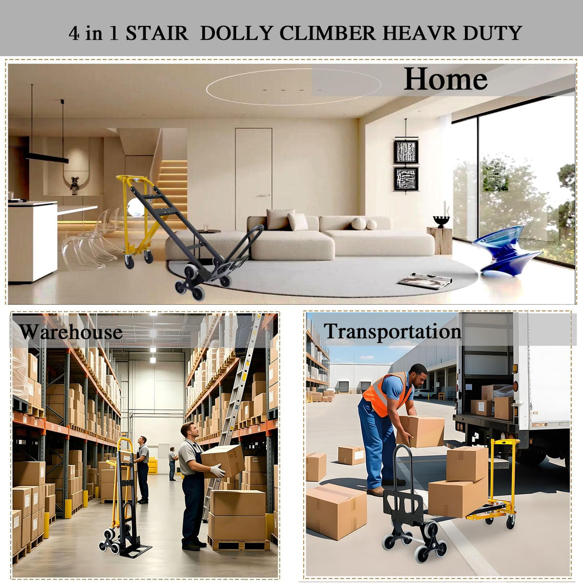 4 in 1 Convertible Hand Truck Dolly Cart with Wheels T570