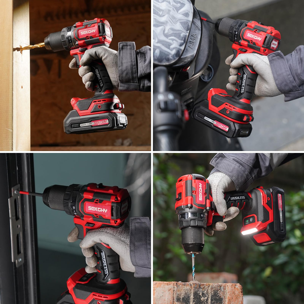 20V Cordless Drill Driver Kit with 2 Batteries U3918