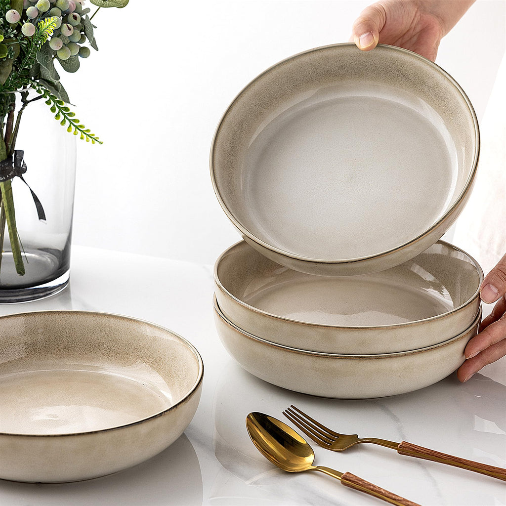 8.75'' 38oz Ceramic Pasta Bowls Set of 4 Z26978