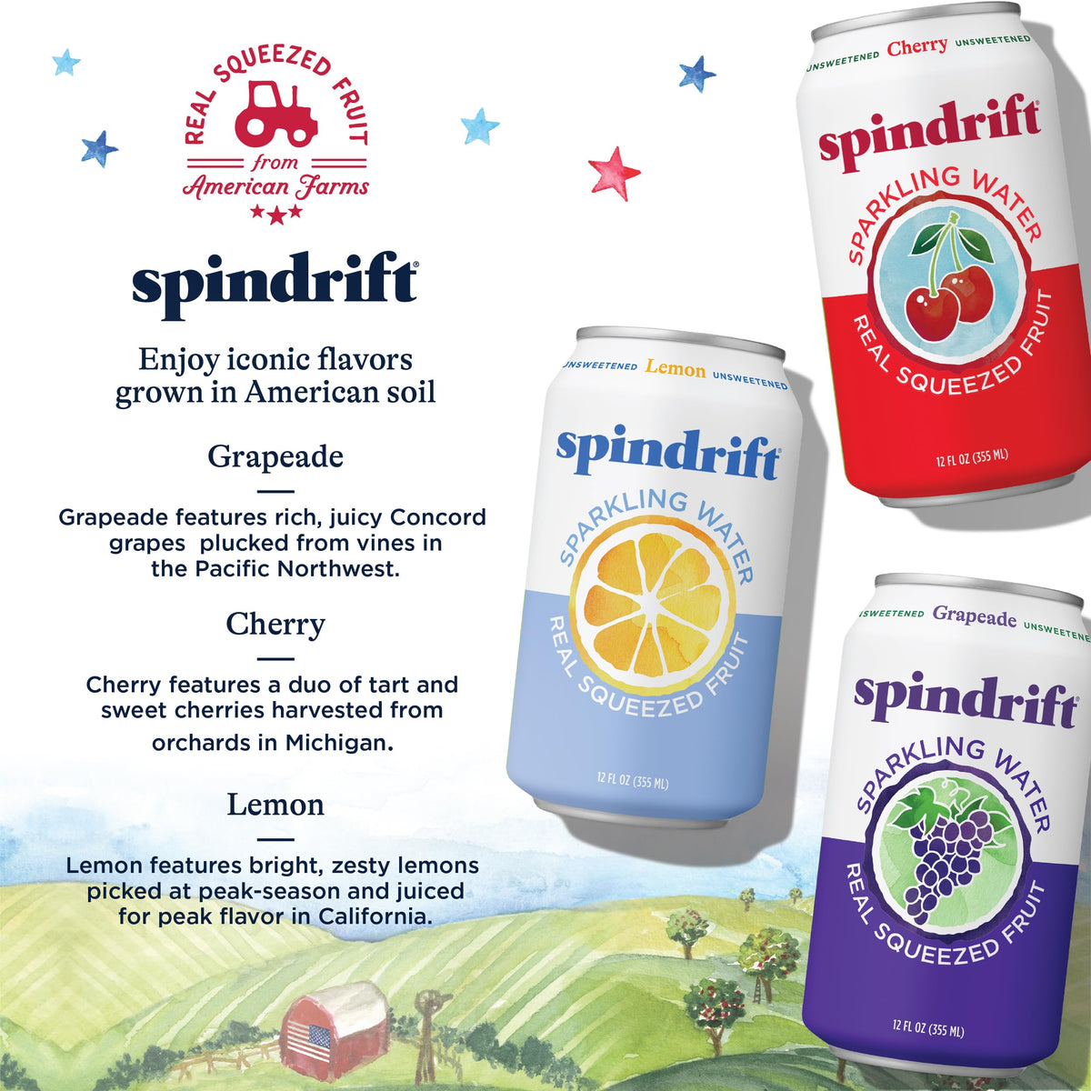 Sparkling Water Variety Pack 12 Fl Oz Cans Pack of 24 T262