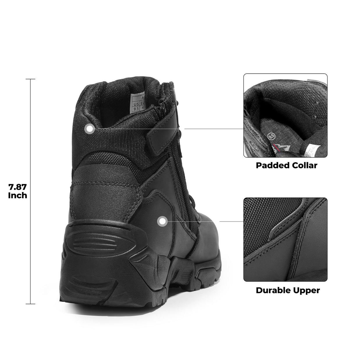 Mens Side Zip Work Boots X8921