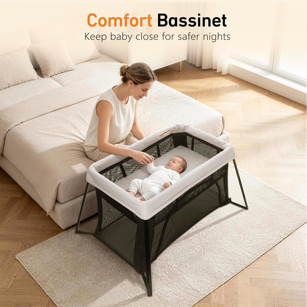 Beige Portable Travel Bassinet T3114