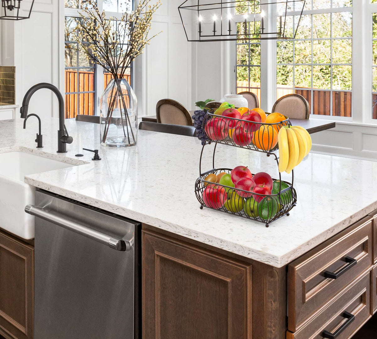 2-Tier Countertop Fruit Basket Holder W74180