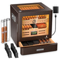 Cigar Humidor Cabinet with Digital Hygrometer and 2 Humidifiers L646372