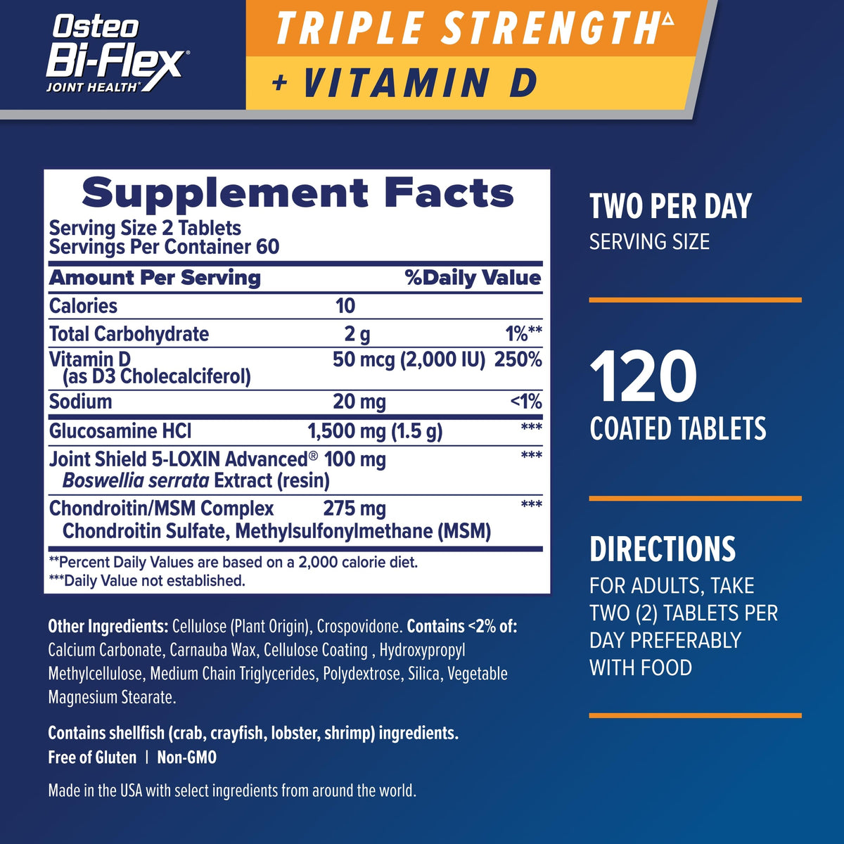 Glucosamine Chondroitin Supplement, 120 Ct P93550
