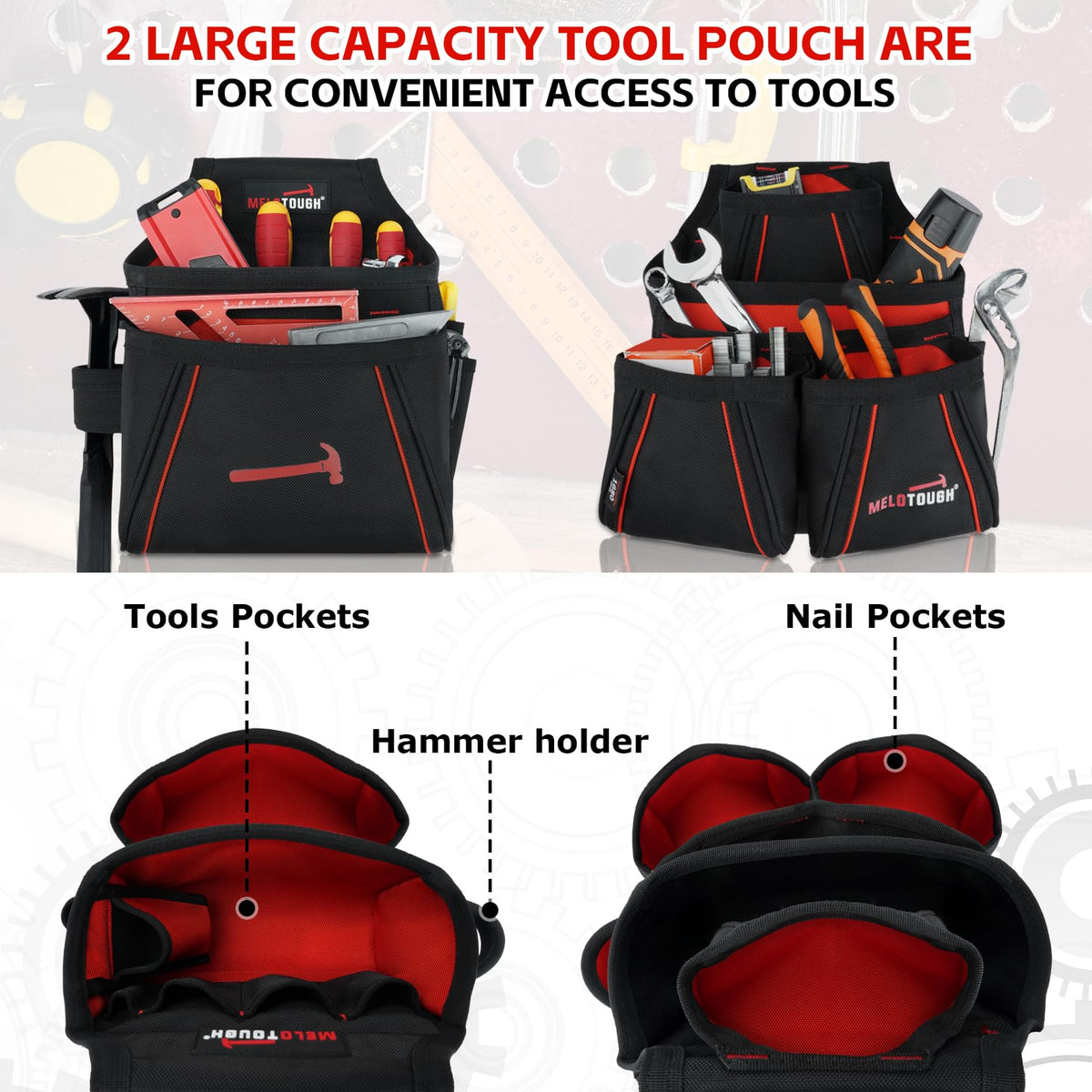 Tool Belt with Suspenders Heavy Duty Carpenter Apron X877901