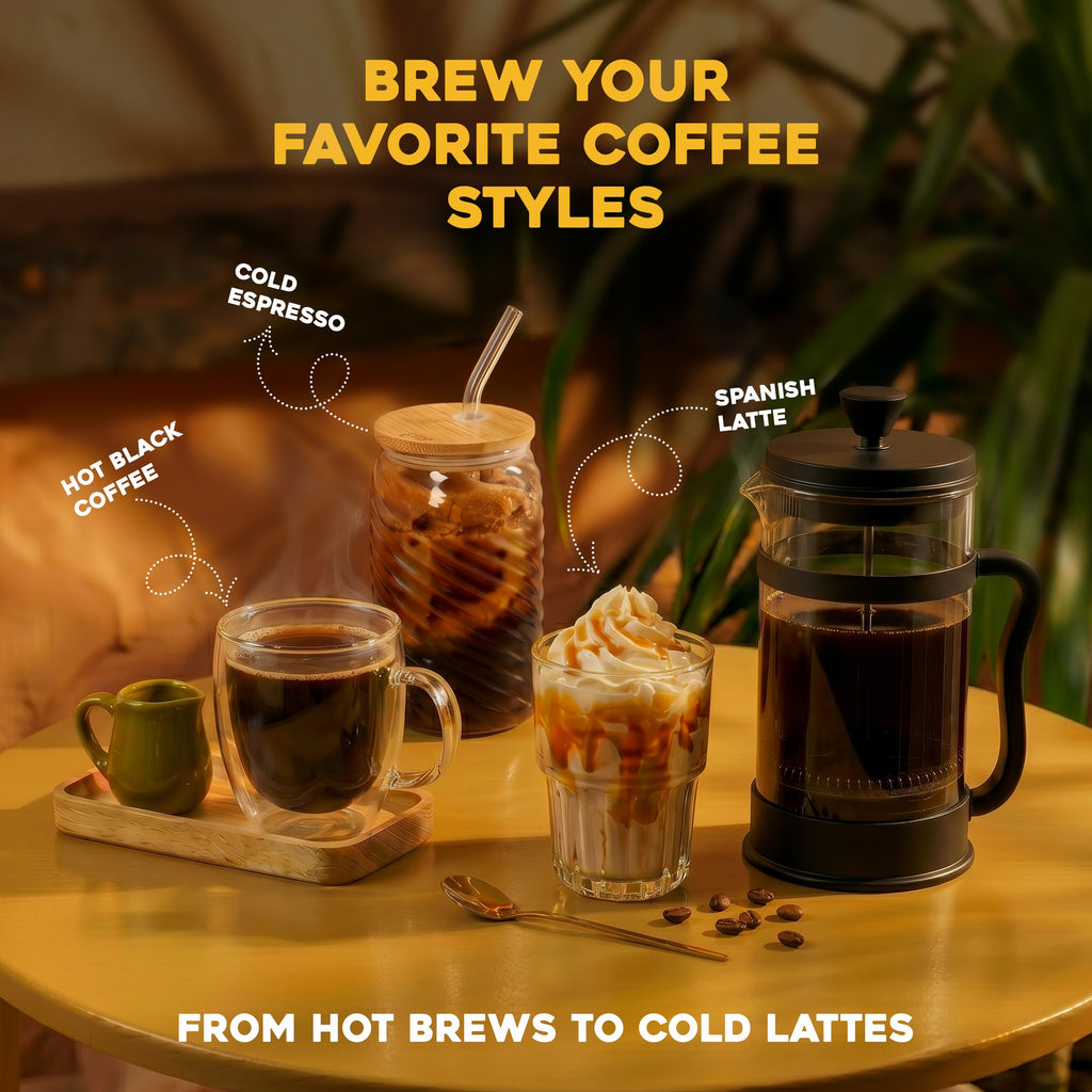 Borosilicate Glass French Press Coffee Maker 34 Oz K71267