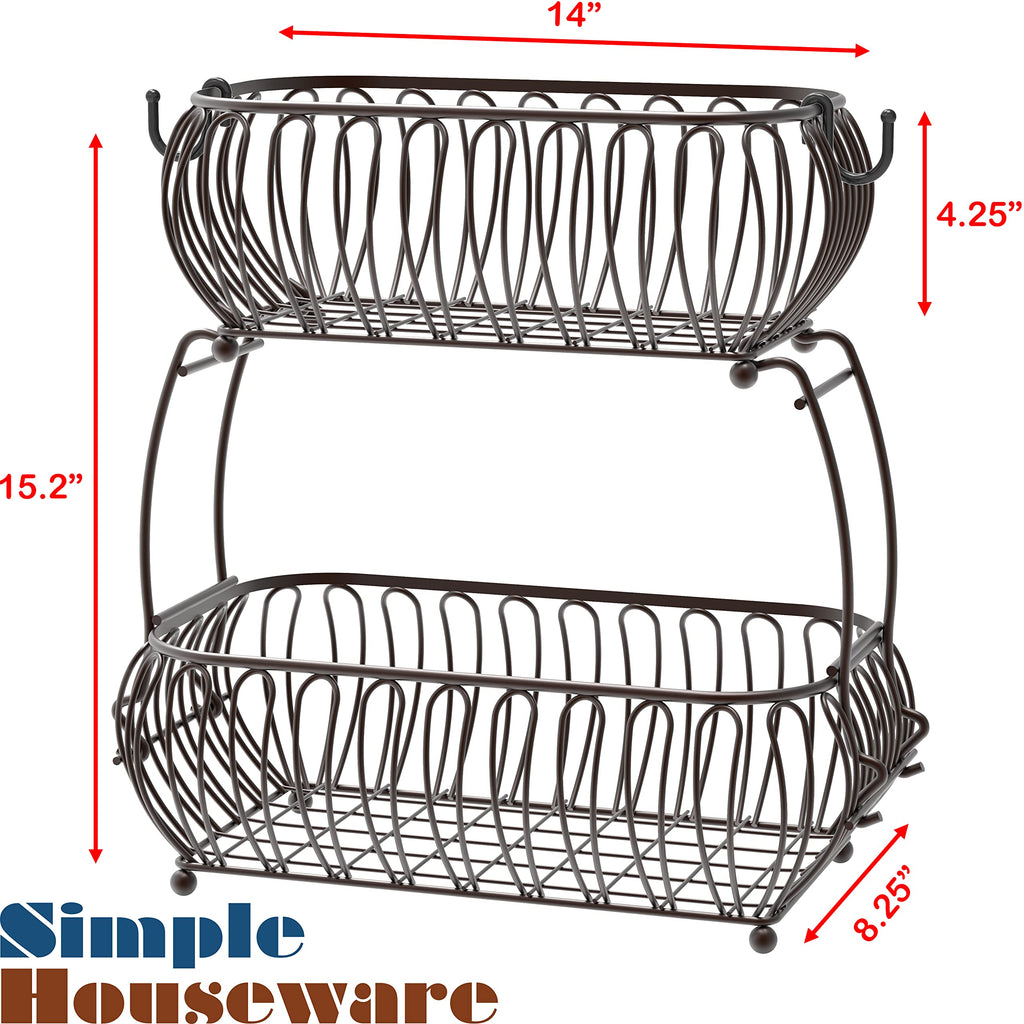 2-Tier Countertop Fruit Basket Holder W74180