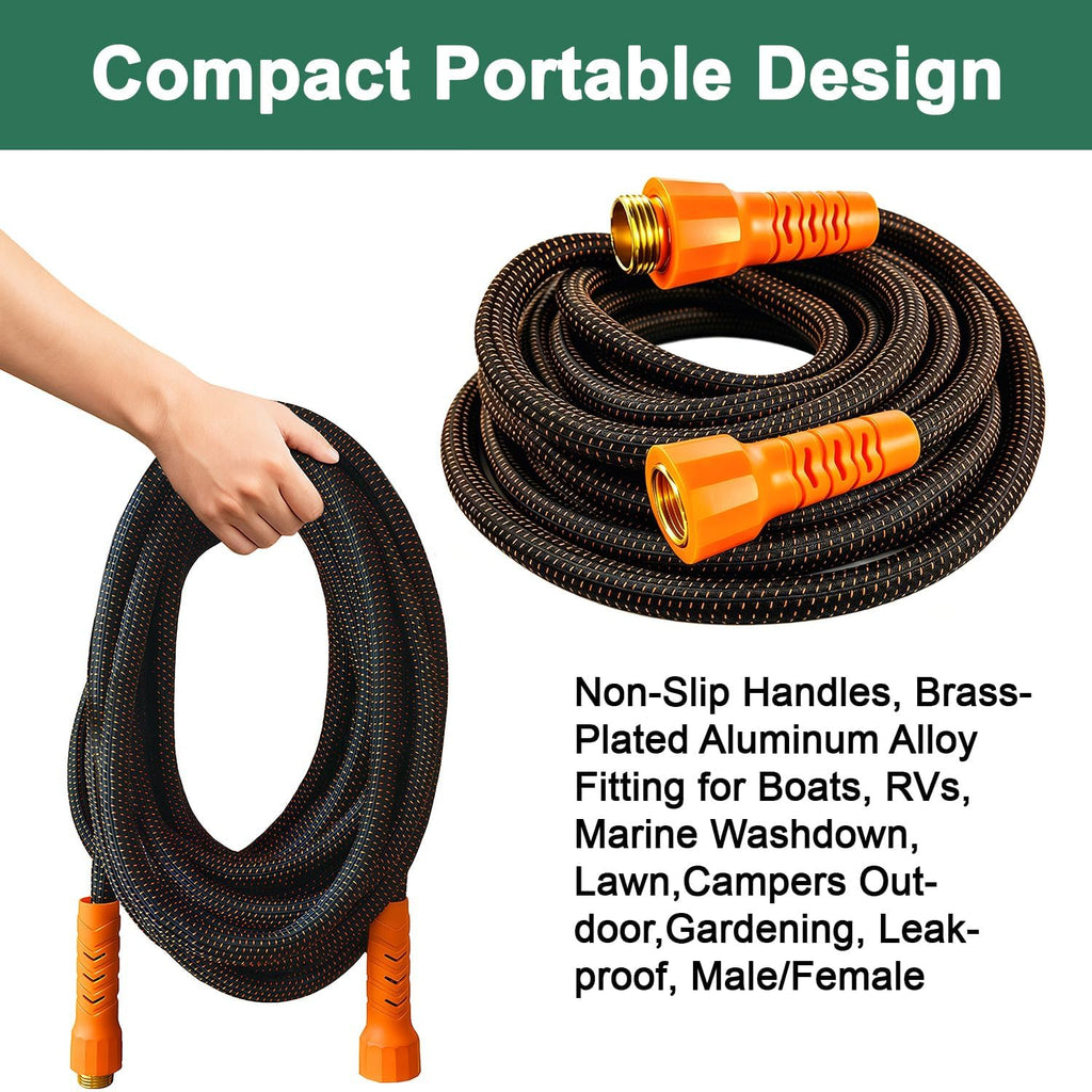 100FT Flexible Garden Hose with 10 Modes Nozzle I517