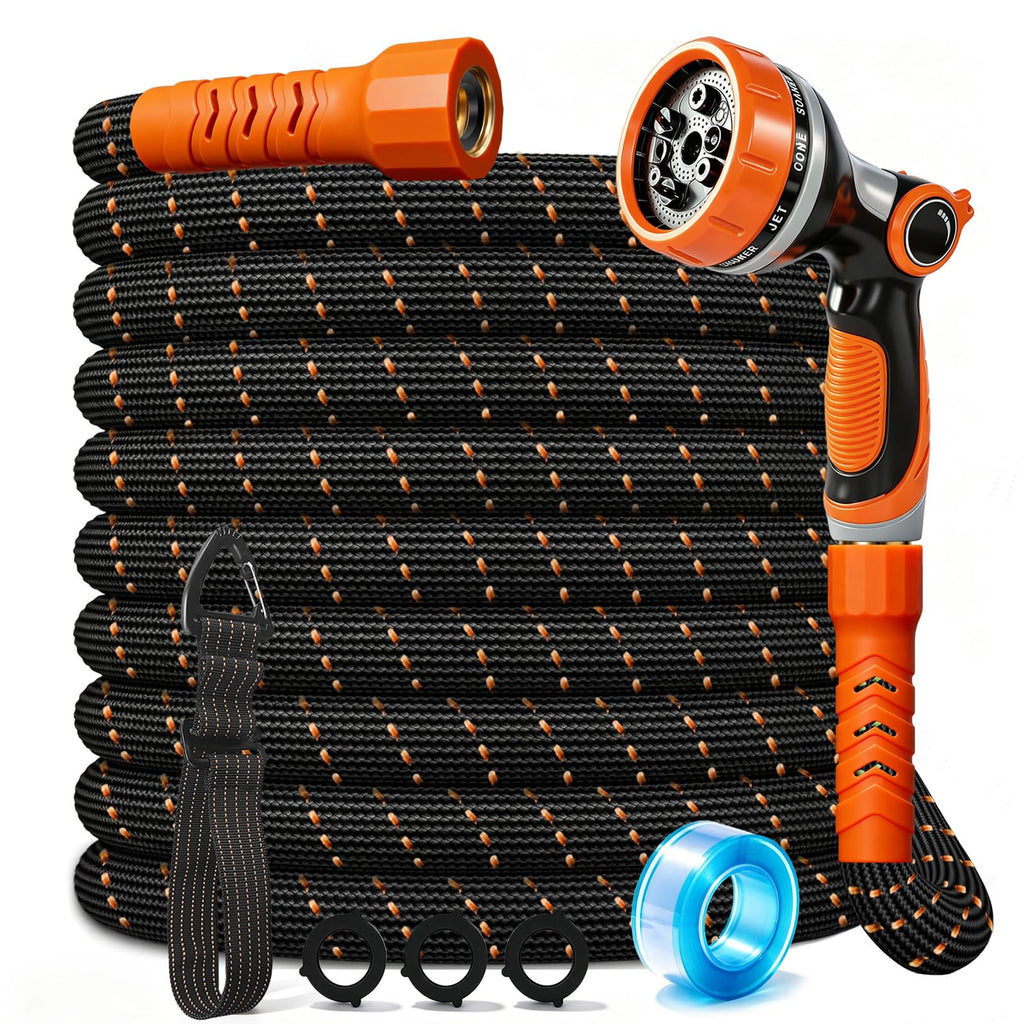 100FT Flexible Garden Hose with 10 Modes Nozzle I517