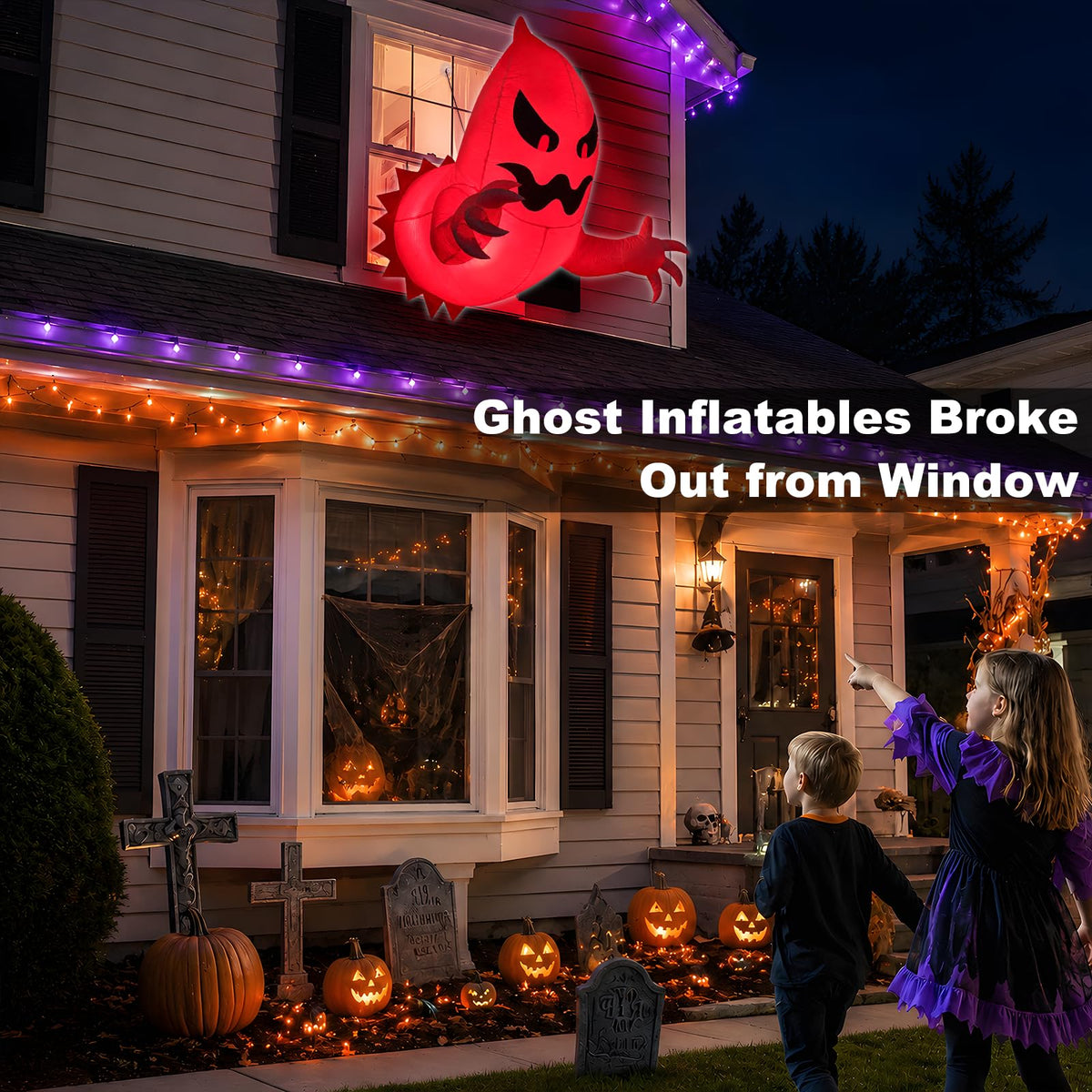 Halloween Ghost Inflatables Window Decorations J11579