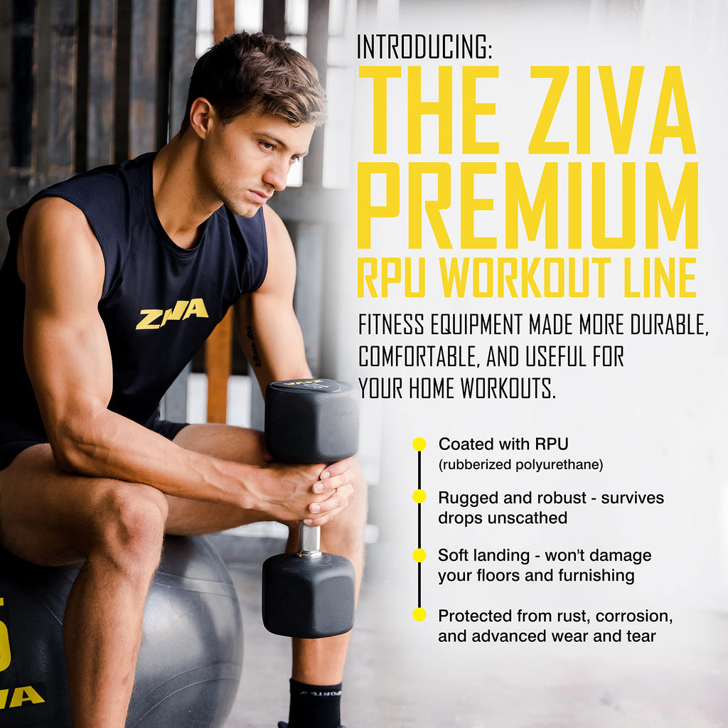 Hex Rubber Coated Dumbbells Z453789