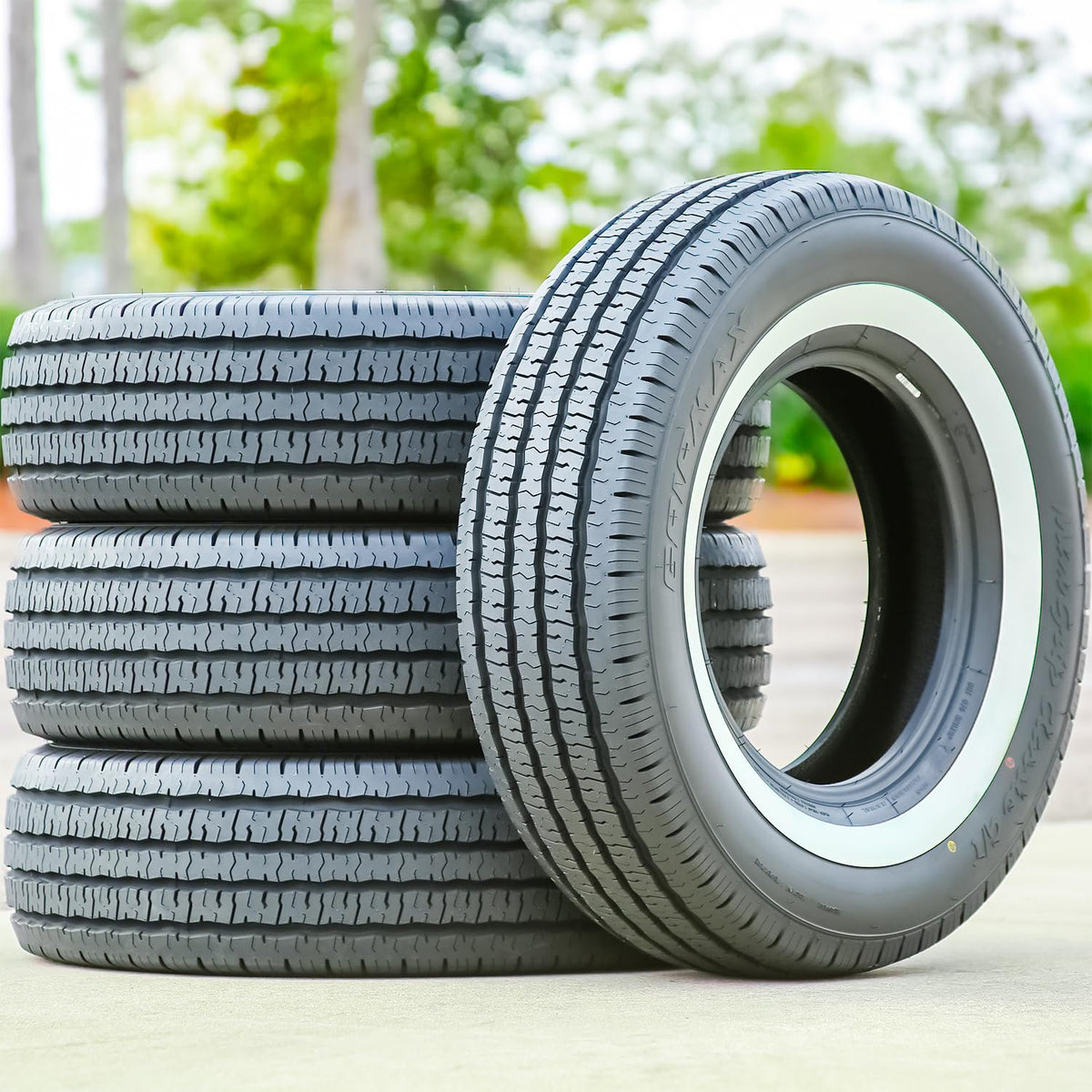 All-Season Touring Radial Tire 205/75R15 97H White Side Wall T254322