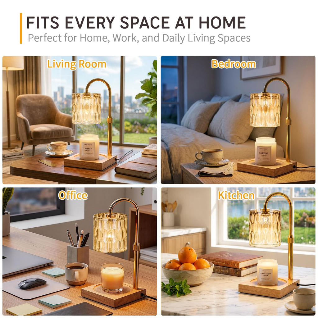 Adjustable Dimmable Candle Warmer Lamp with Timer T44944