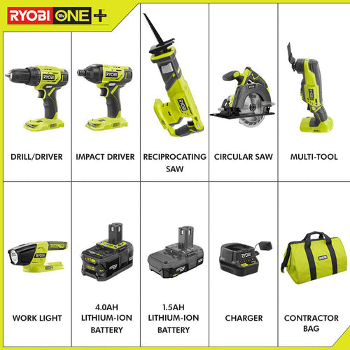 18V Lithium Ion 6 Tool Combo Kit S242