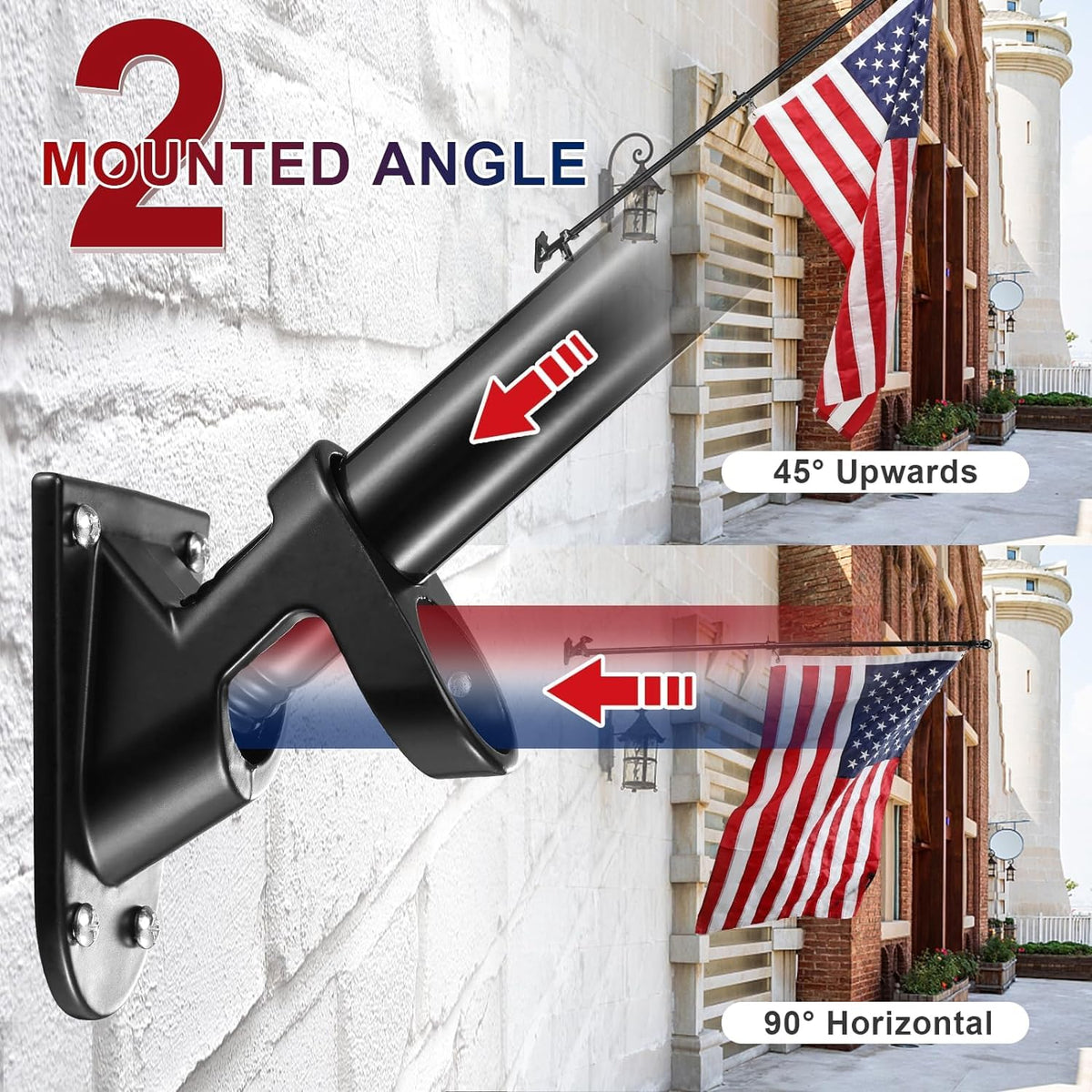 5ft Tangle Free Flag Pole Kit with 3x5 US Flag L59739