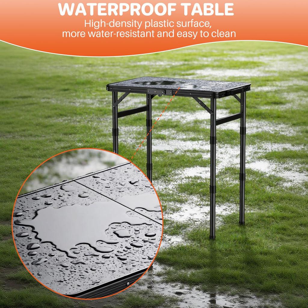 Waterproof Camping Tables with Plastic Tabletop M710