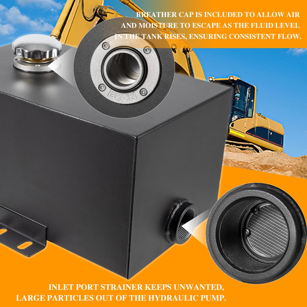 5 Gallon 14 Gauge Steel Hydraulic Fluid Reservoir Tank G186