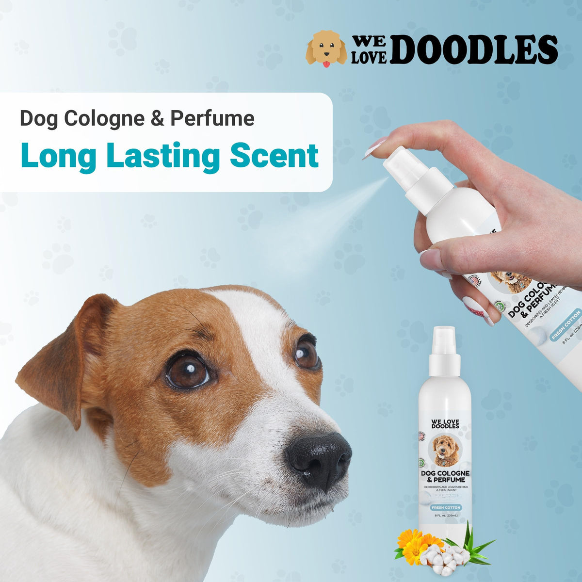 Dog Cologne & Perfume and Large Slicker Brush Bundle P5590