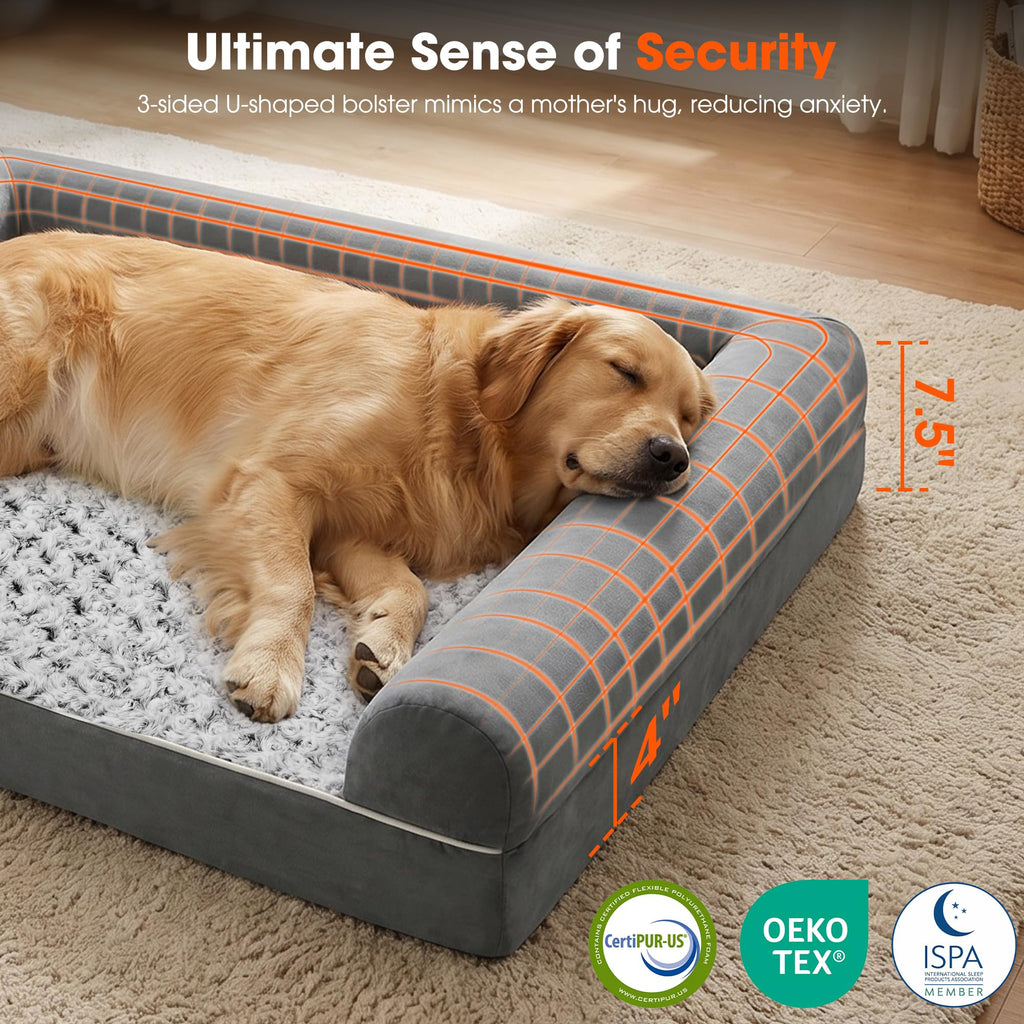 Waterproof Short Plush Orthopedic Dog Bed O9967