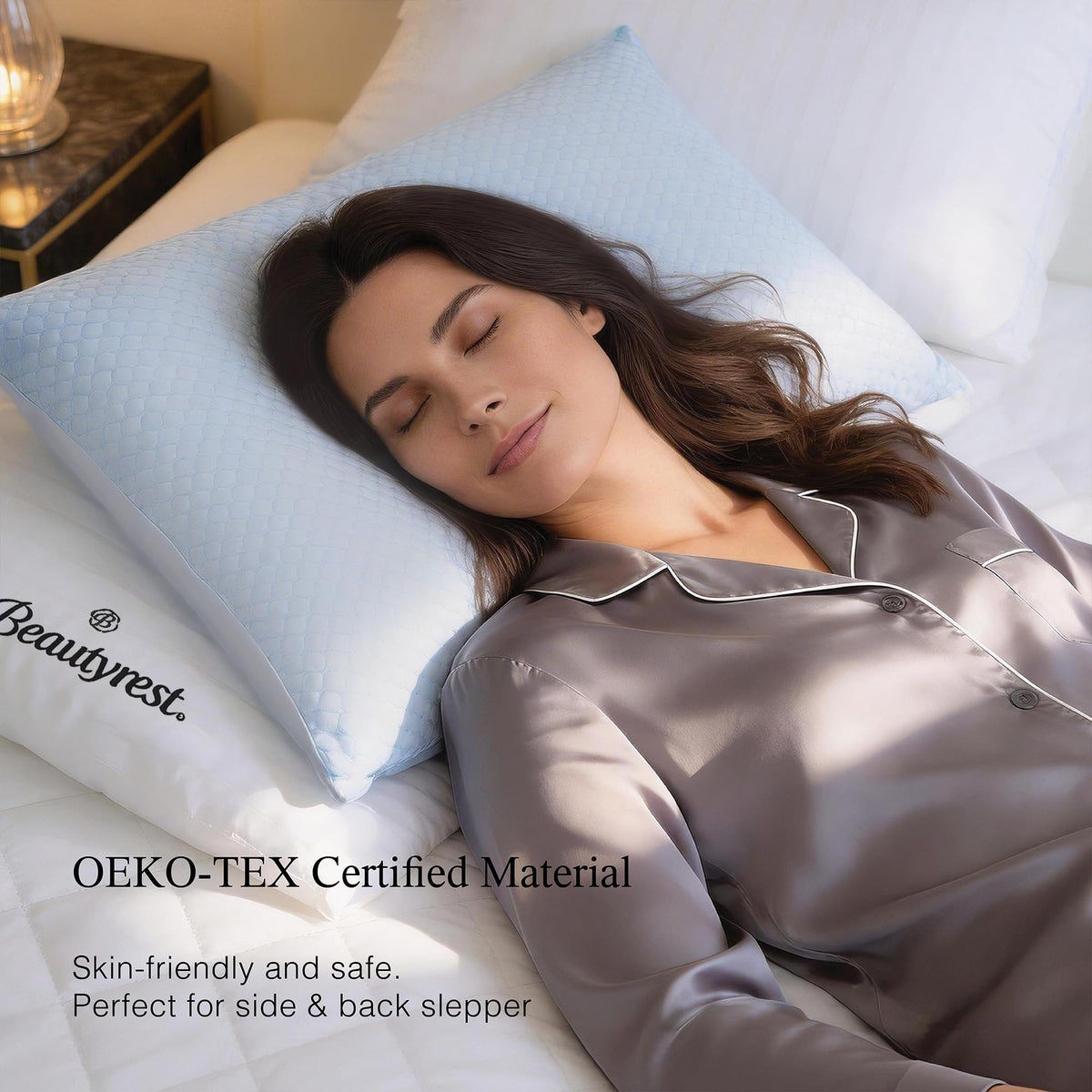 King Size Set of 2 Down Alternative Cooling Pillows L975133