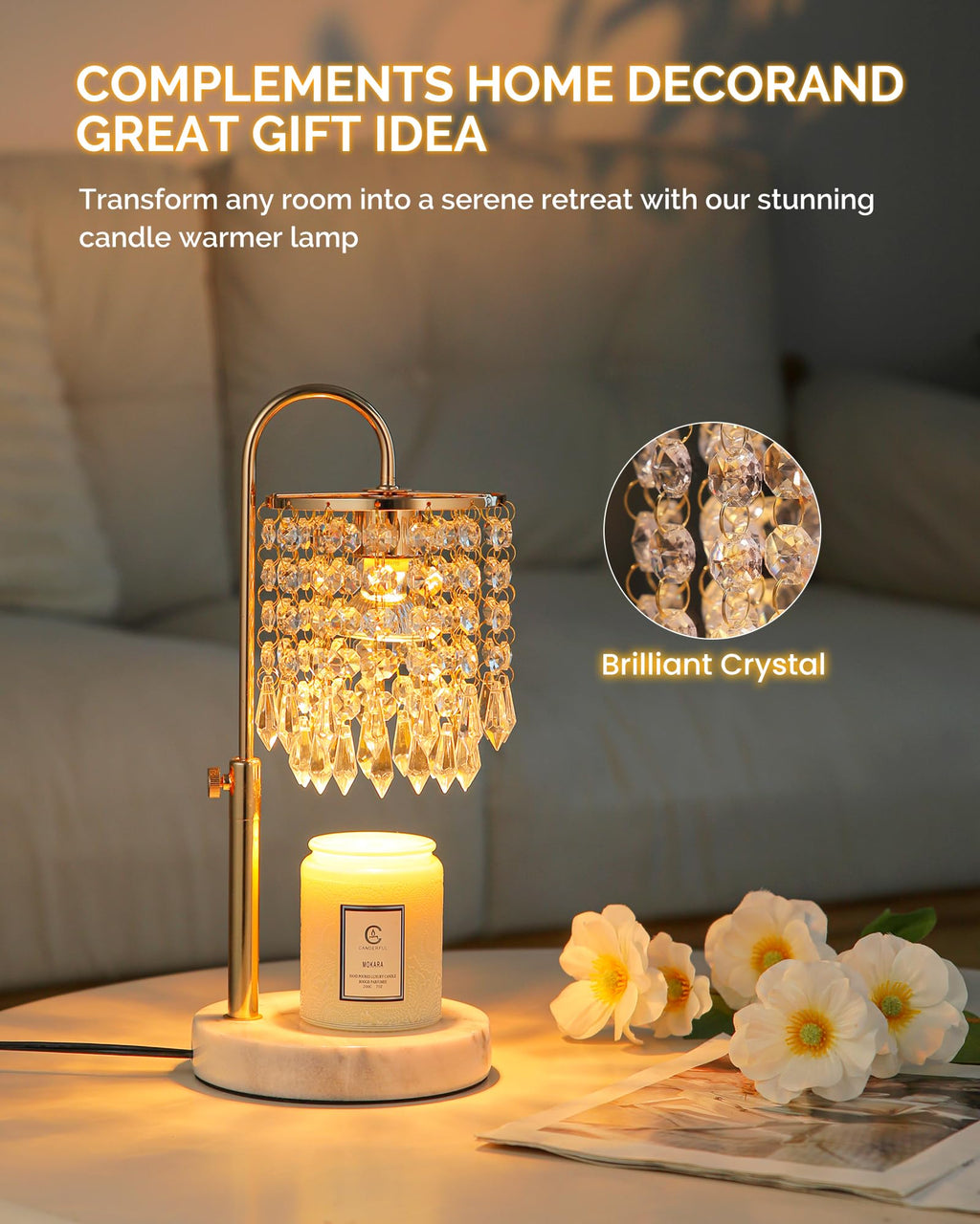 Candle Warmer Lamp with Timer Dimmer and 3 Bulbs P854
