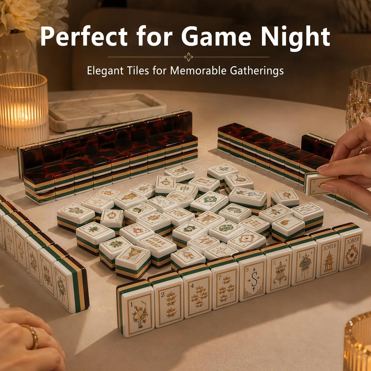 4 Layer Acrylic Mahjong Tile Set Z91640