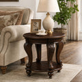 2 Tier Round Wood End Table P452909
