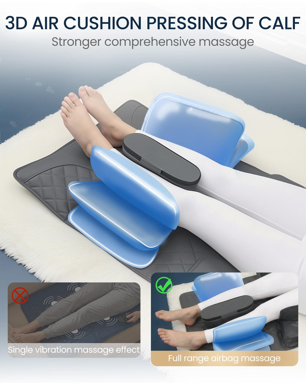Full Body Massage Mat with Heat, Adjustable Lumbar Traction, Detachable Neck Shiatsu Roller, Airbag Compression, Vibration Massage Pad L73552
