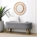 Oval Storage Bench with Rubber Wood Legs O38282