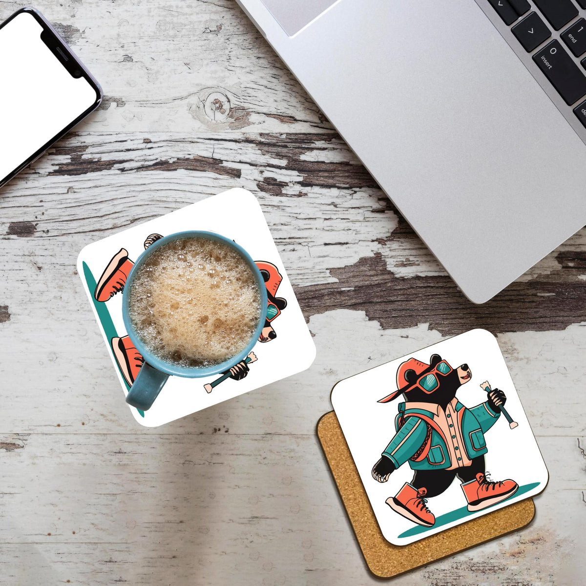 Set of 4 Cork Coasters K589