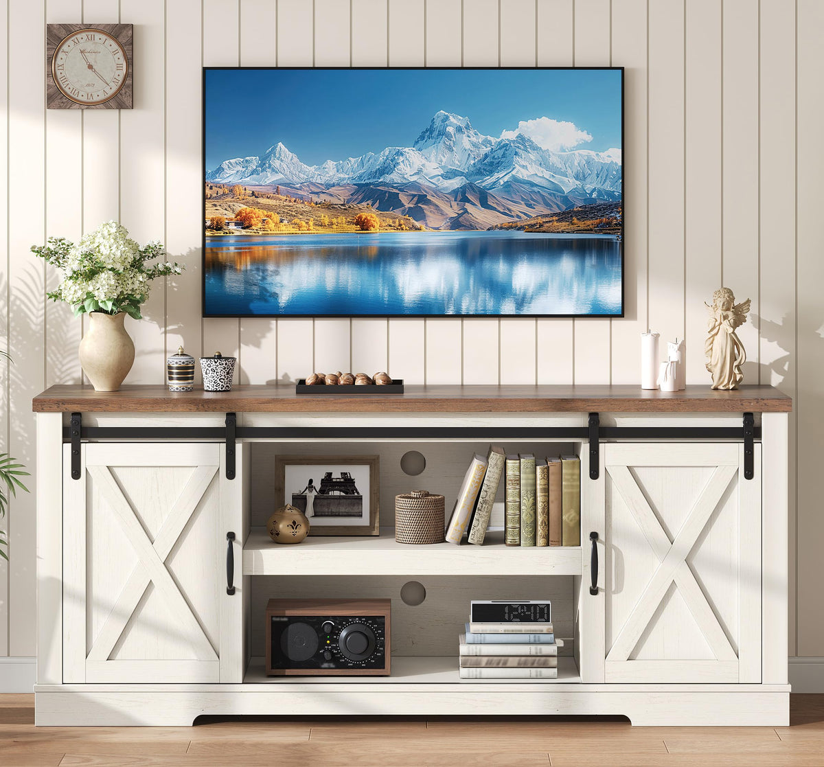 White TV Stand F4252